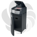 Distrugator documente automat REXEL OPTIMUM 600X, P4, cross-cut (confeti), 600 coli, cos 110l, negru-gri