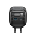 Incarcator retea Havit UC253 EU, PD65W, cablu retractabil, USB-C + USB-A, Negru + Gri