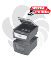 Distrugator documente automat REXEL OPTIMUM 45X, P4, cross-cut (confeti), 45 coli, cos 20l, negru-gri
