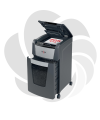 Distrugator documente automat REXEL OPTIMUM 225M, P5, micro-cut (particule), 225 coli, cos 60l, negru-gri