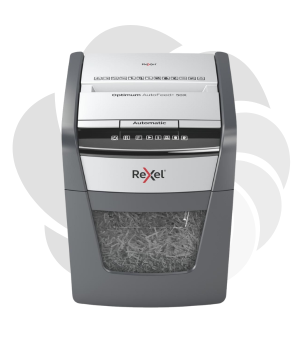 Distrugator documente automat REXEL OPTIMUM 50X, P4, cross-cut (confeti), 50 coli, cos 20l, negru-gri
