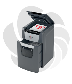 Distrugator documente automat REXEL OPTIMUM 130X, P4, cross-cut (confeti), 130 coli, cos 44l, negru-gri