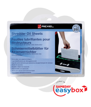 Coli impregnate cu ulei pentru distrugatoare documente Rexel, 20 buc/set 5028252248037 48116000