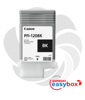 PFI-120 Matte Black - Cartus cerneala original Canon 130ml pentru TM-200 / TM-300