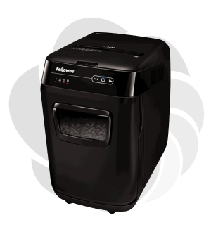 Distrugator documente automat Fellowes Automax 200C, P4, Cross-Cut, 200 coli, cos 32l, negru