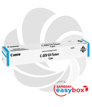 C-EXV 64C - Cartus toner original Canon Cyan pentru Imagerunner C3922i / C3926i / C3930i / C3935i Capacitate 25.000 Pagini