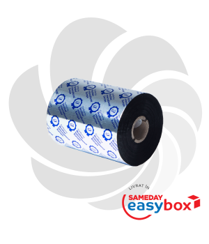 Ribbon cu cerneala neagra si rasina premium pentru transfer termic BRP-1D300-080