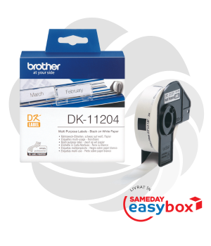 Rola etichete originala Brother DK11204 / DK-11204 17x54mm 400 etichete/rola