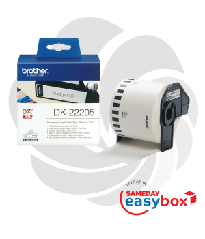 Rola etichete originala Brother DK22205 / DK-22205 Continuous Paper Tape, 62mm x 30.48m