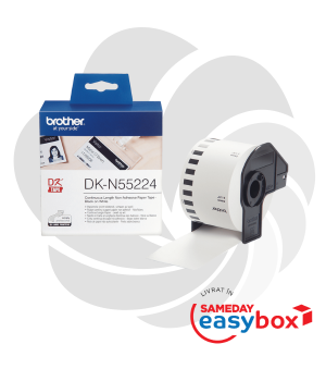 Rola etichete originala Brother DKN55224 / DK-N55224 Continuous Paper Tape Non Adhesive, 54mm x 30.48m