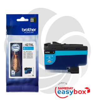 Cartus cerneala original Brother LC427XLC Cyan XL pentru MFC-J5955DW / MFC-J6955DW / MFC-J6957DW