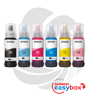 Set cartuse EPSON 108 Cyan / Light Cyan / Magenta / Light Magenta / Yellow / Black pentru EcoTank Epson L18050 / Epson L8050