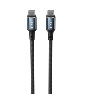 Cablu USB-C Havit CB6310, 60W, 100 cm, Negru + Albastru