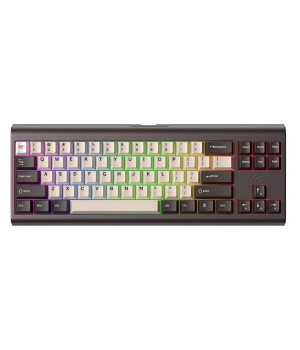 Tastatura mecanica gaming Havit KB896L x VKS, Mecanica, RGB, 71 taste, Hot swap, Ocru + Negru, aliaj aluminiu