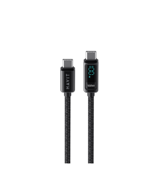 Cablu USB-C Havit CB6247, 100W, 200 cm, Negru