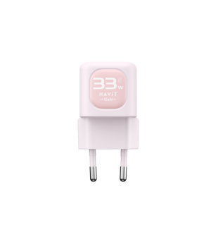 Incarcator retea Havit UC230 EU, PD30W, PPS33W, USB-C + USB-A, Roz