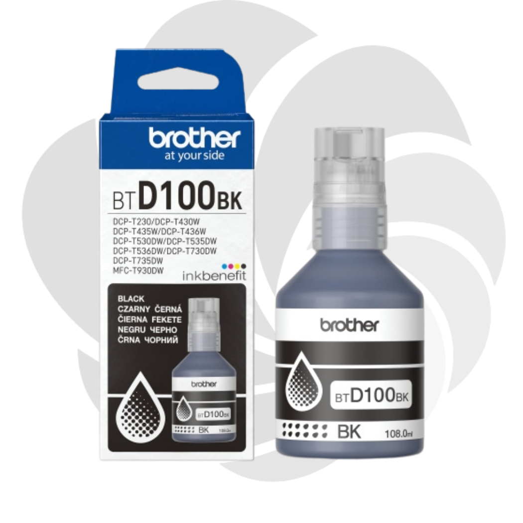 Flacon cerneală original Brother BTD100BK Black