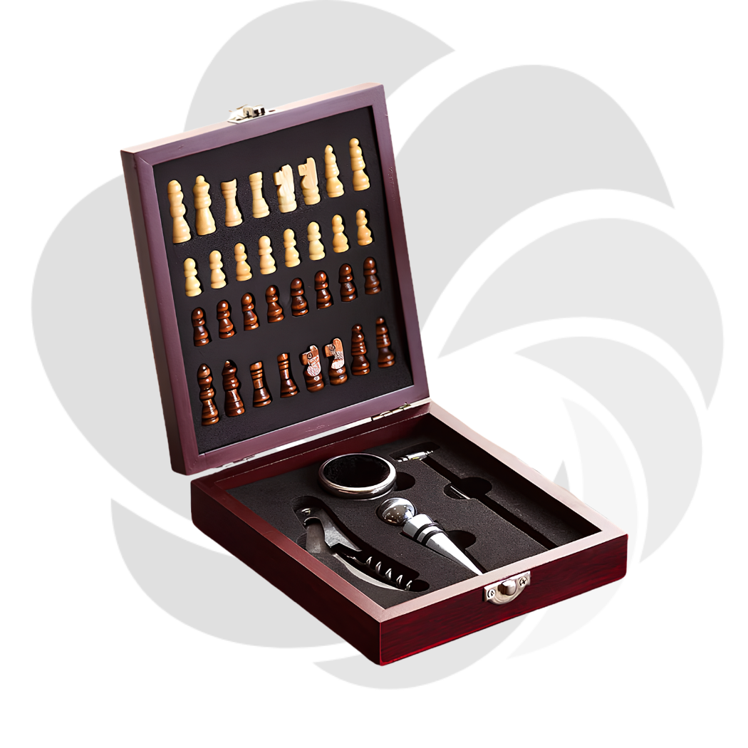 Set sah si accesorii vin Checkmate