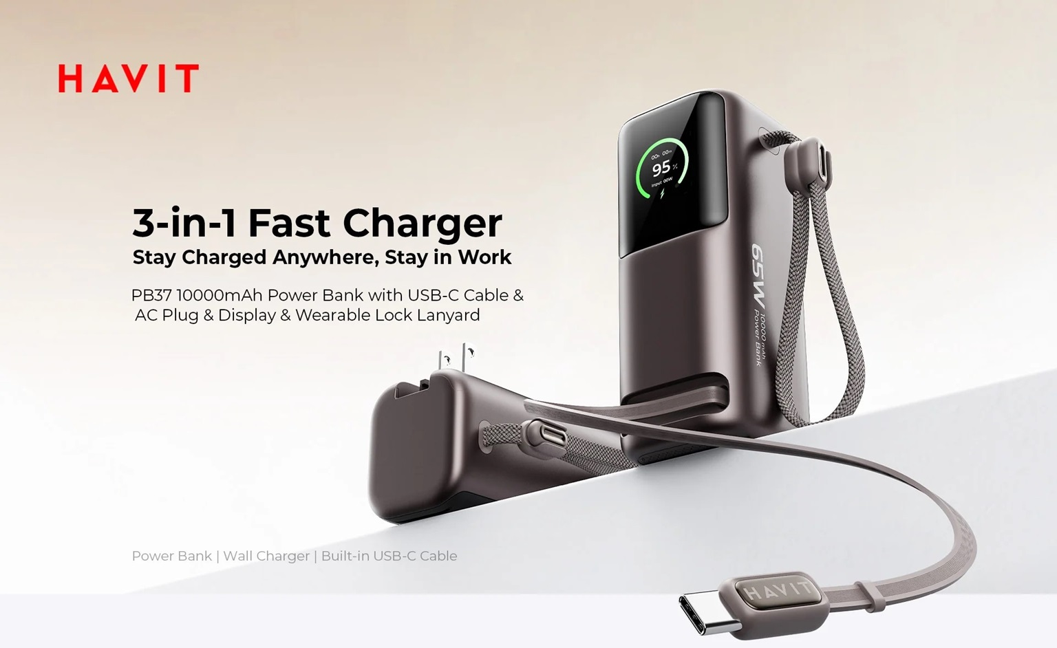 HAVIT PB37 powerbank 10000mAh 65W