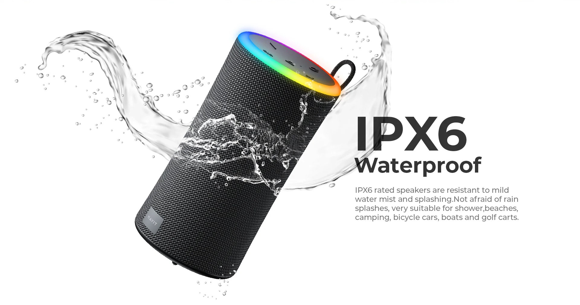 Rezistenta la apa IPX6!