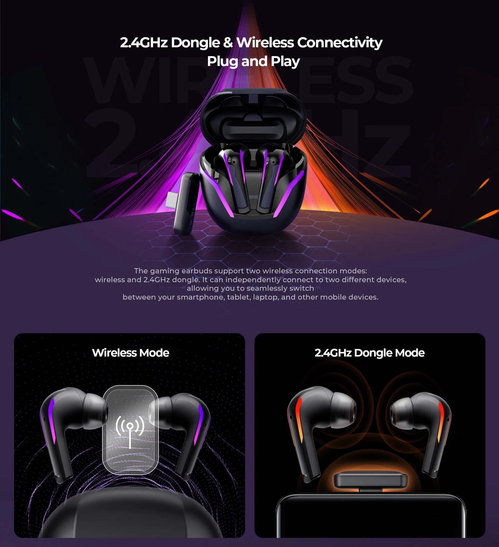 Conexiune duala BT V5.3 si WiFi 2.4GHz!
