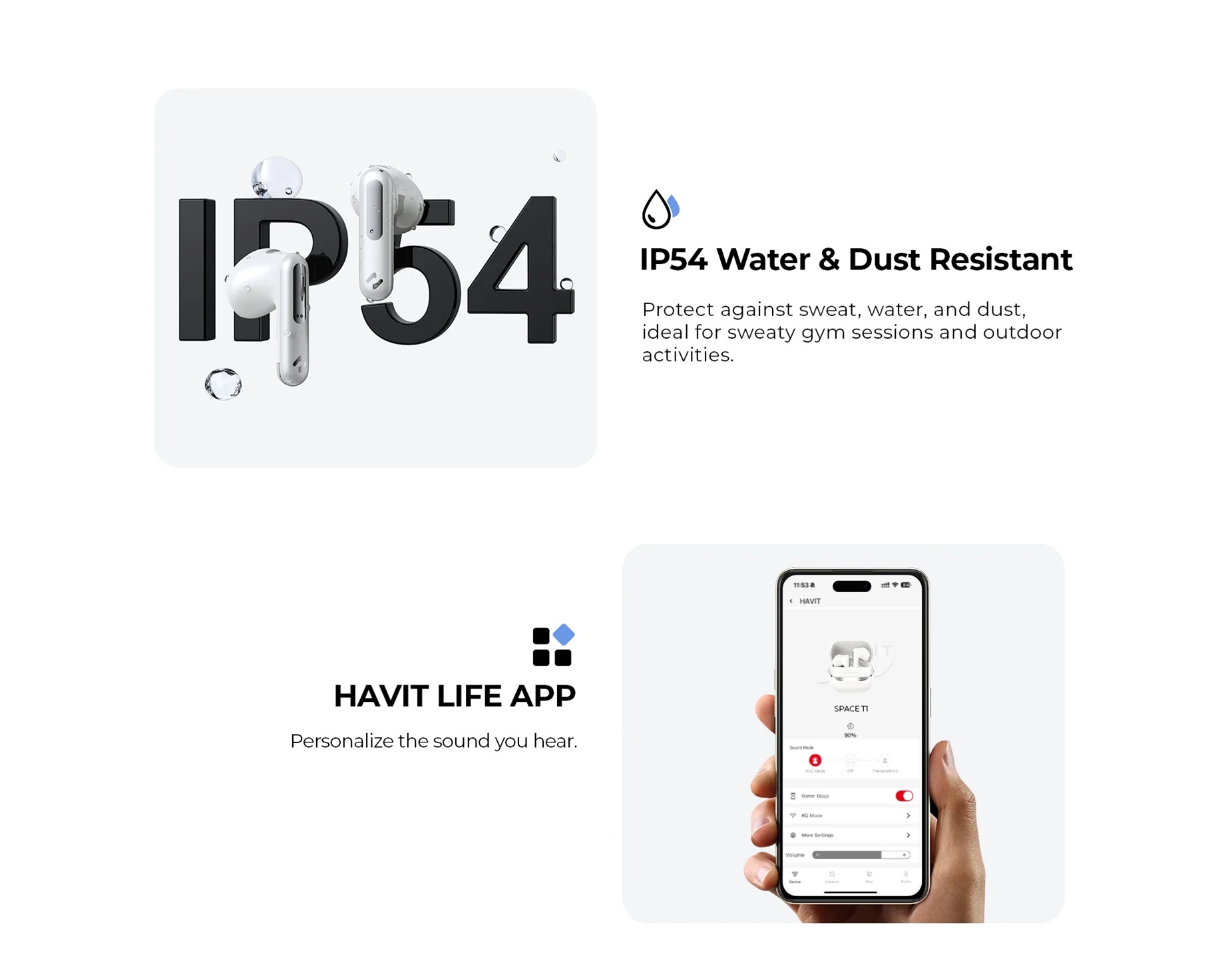 IP54 si aplicatia Havit Life!
