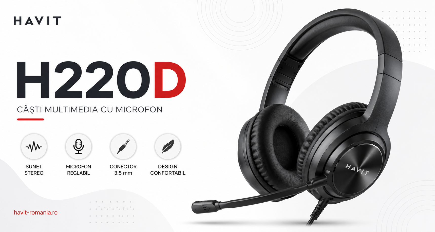 Casti cu fir HAVIT H220D over-ear